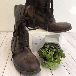 Dark Brown Combat Boots